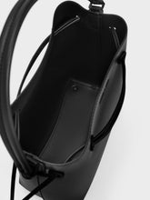 Charles & Ke*th - Bellamy Drawstring Hobo Bag - Jet Black - MINOR DEFECT  (NB)